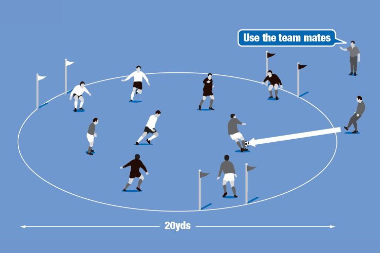 The three teams try to score in their opponents&rsquo; goals while protecting their own.