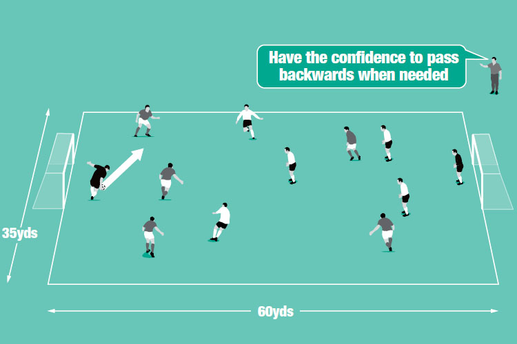 Keepers have to roll or pass the ball out short so build-up play is encouraged.