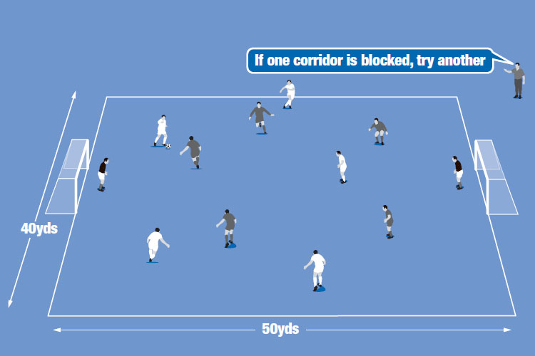 Soccer drill to get players using full width of the pitch - Football ...