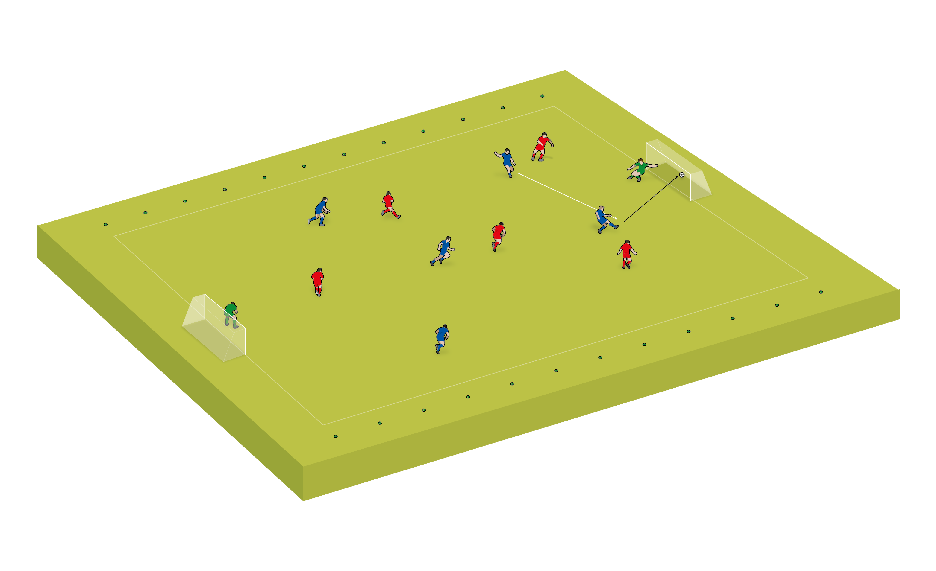 Small-sided game: Changing course