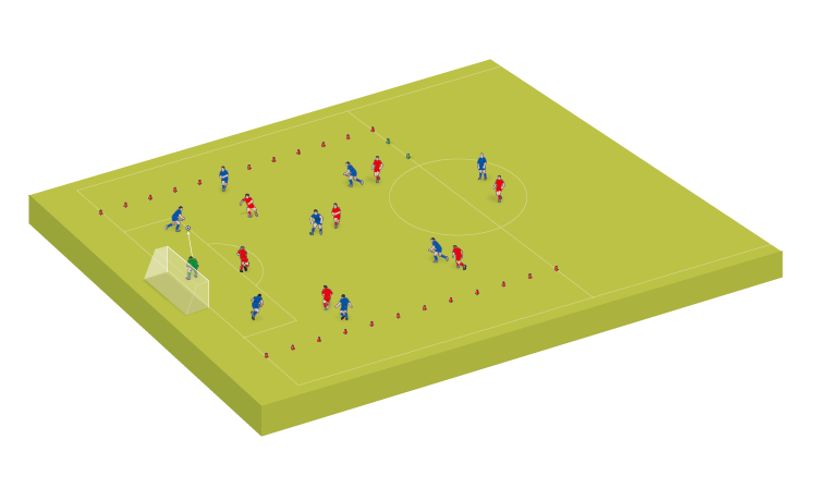 Small-sided game: Building the play