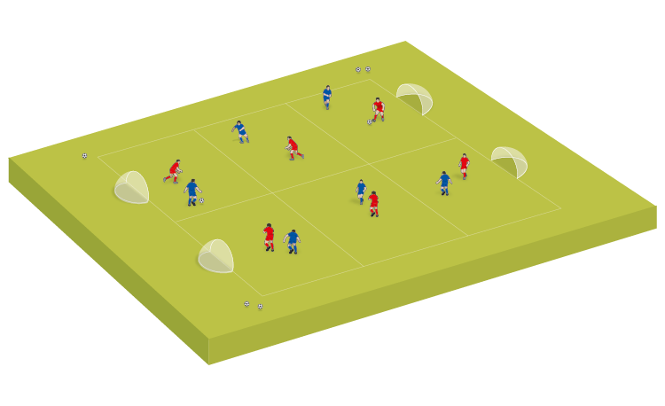 Receive under pressure - small-sided game