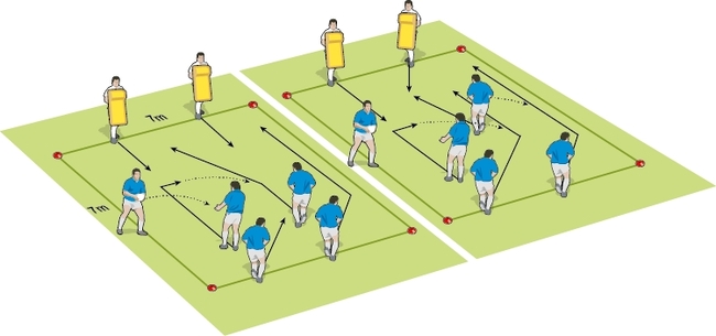 M1 (POP INSIDE 15) Backs Moves - Rugby Drills, Rugby