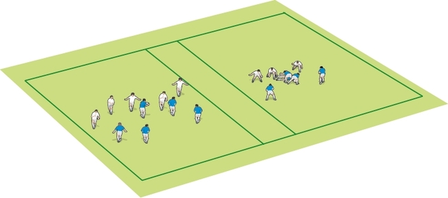 Race to the try line game - Small Sided Rugby Games & Drills - Rugby ...