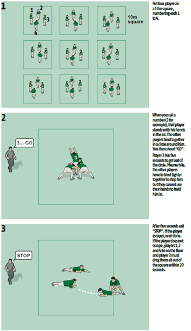 Contact warm-up drill for large groups of children - Rugby Contact ...