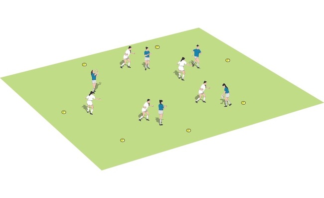 2v2 Small sided game to maintain possession - Small-sided Games