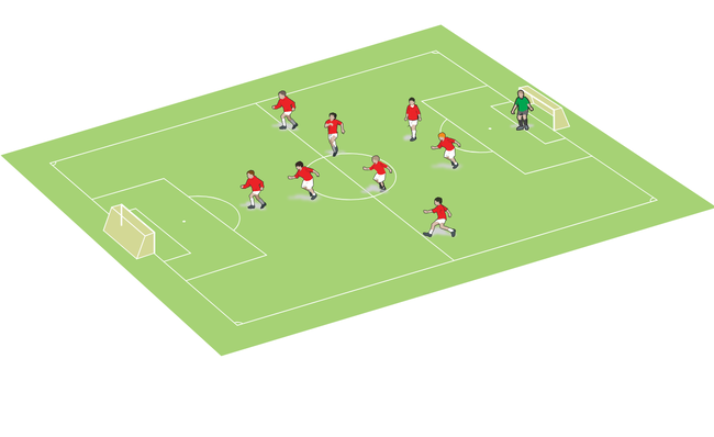 9-a-side formation: 4-2-1-1